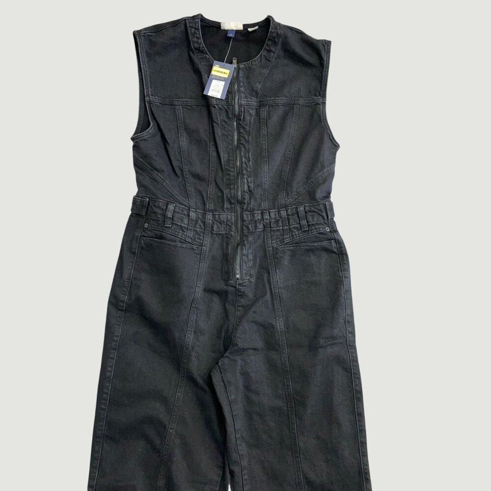 Universal Thread Women's 12 Sleeveless Denim Jumpsuit  Black N0800 - Picture 10 of 11